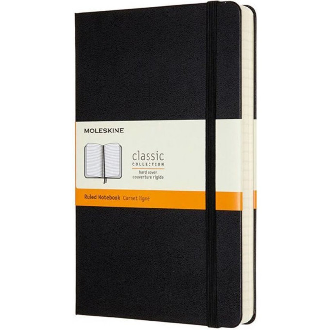 Блокнот MOLESKINE Classic Large, в линейку, чёрный QP060